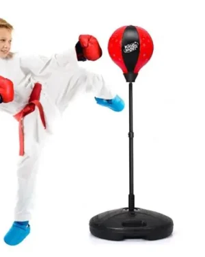 Ensemble d’entraînement de boxe pour enfants avec punching-ball et gants – Jouet sportif disponible au Maroc sur Playfun.ma
