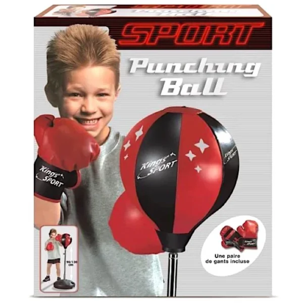 Ensemble d’entraînement de boxe pour enfants avec punching-ball et gants – Jouet sportif disponible au Maroc sur Playfun.ma