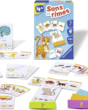 Jeu éducatif Ravensburger Sons et Rimes pour enfants dès 4 ans, apprentissage ludique des sons, rimes et alphabet