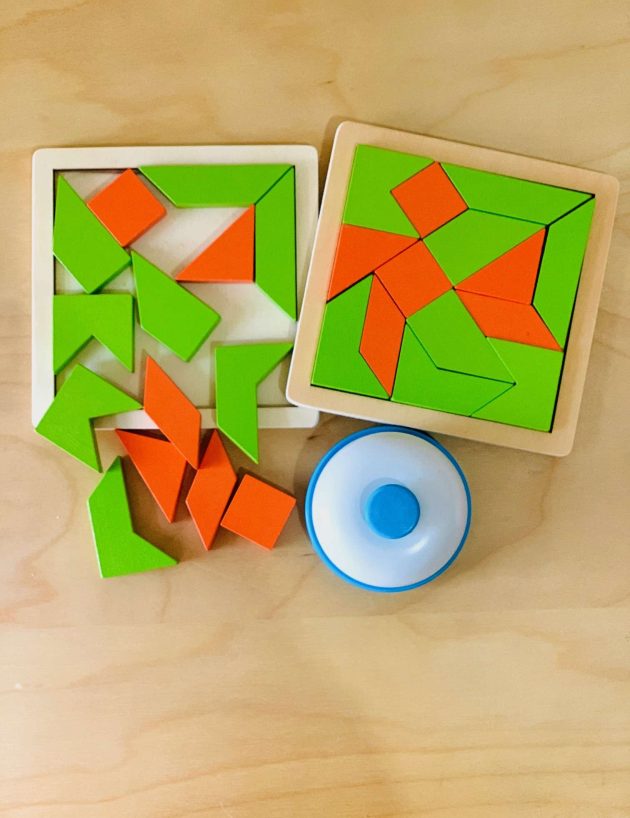 Enfants Tangram Puzzle Intelligent Forme Bloc Jouet Préscolaire pour Enfants
