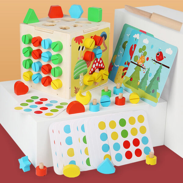 Cube Montessori multifonction et suite logique – Magasin de jouets