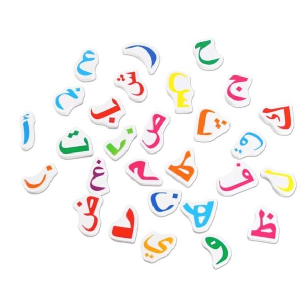 Mini puzzle alphabet arabe 3D en bois – Apprentissage des lettres pour enfants