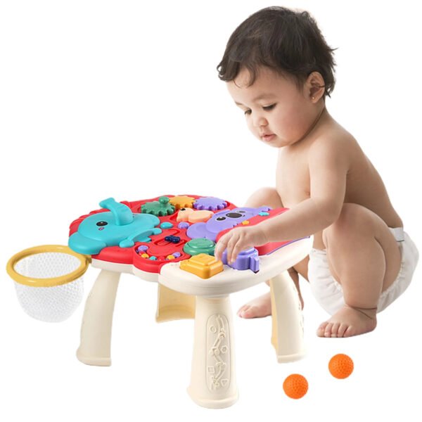 Centre d’activité évolutif et trotteur bébé 3 en 1 couleur rose