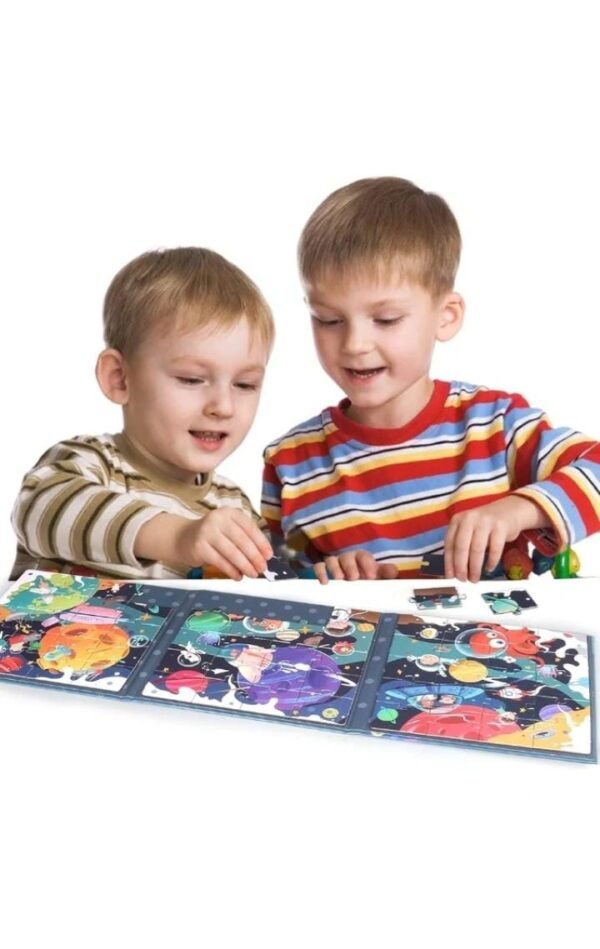 Puzzle magnétique enfant – monde spatial avec planètes et astronaute