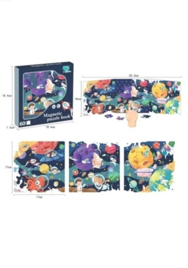 Puzzle magnétique enfant – monde spatial avec planètes et astronaute