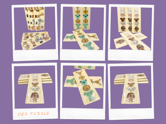 Puzzles en Bois pour Enfant, Bébé Animaux Jigsaw Puzzles Jouet Montessori  Animaux pour Tout-Petits 1 2 3 4 Ans, 3D Puzzle à Encastrements, Educatif  Apprentissage Jeux pour Garçon Fille, 5 Pièces