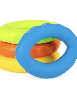 Anneau anti-stress orange à presser – accessoire sensoriel pour enfants et adultes, renforcement musculaire et détente