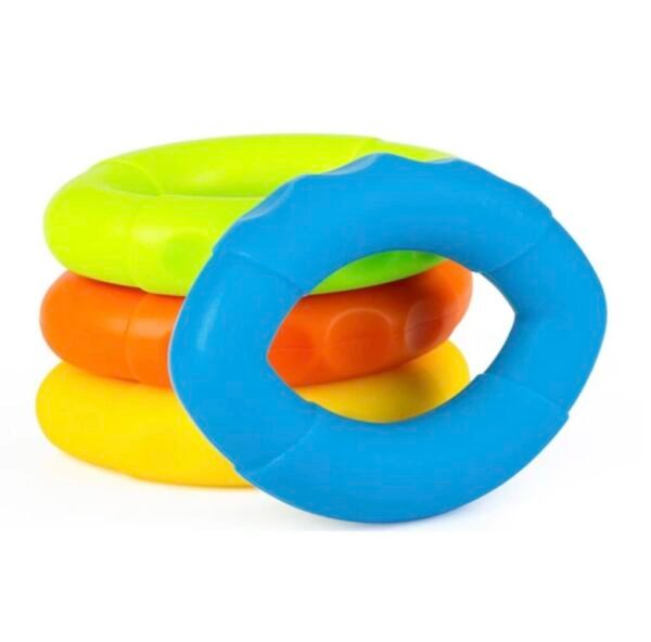 Anneau anti-stress orange à presser – accessoire sensoriel pour enfants et adultes, renforcement musculaire et détente