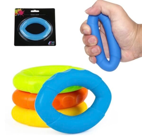 Anneau anti-stress orange à presser – accessoire sensoriel pour enfants et adultes, renforcement musculaire et détente