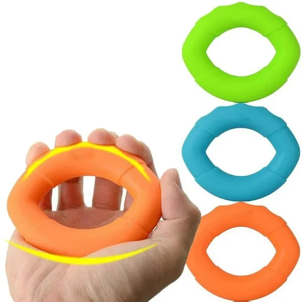 Anneau anti-stress orange à presser – accessoire sensoriel pour enfants et adultes, renforcement musculaire et détente
