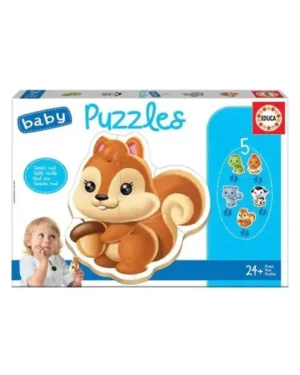 Puzzle éducatif pour bébé de 2 ans avec des animaux domestiques – jouet en bois idéal pour l’éveil et la motricité fine