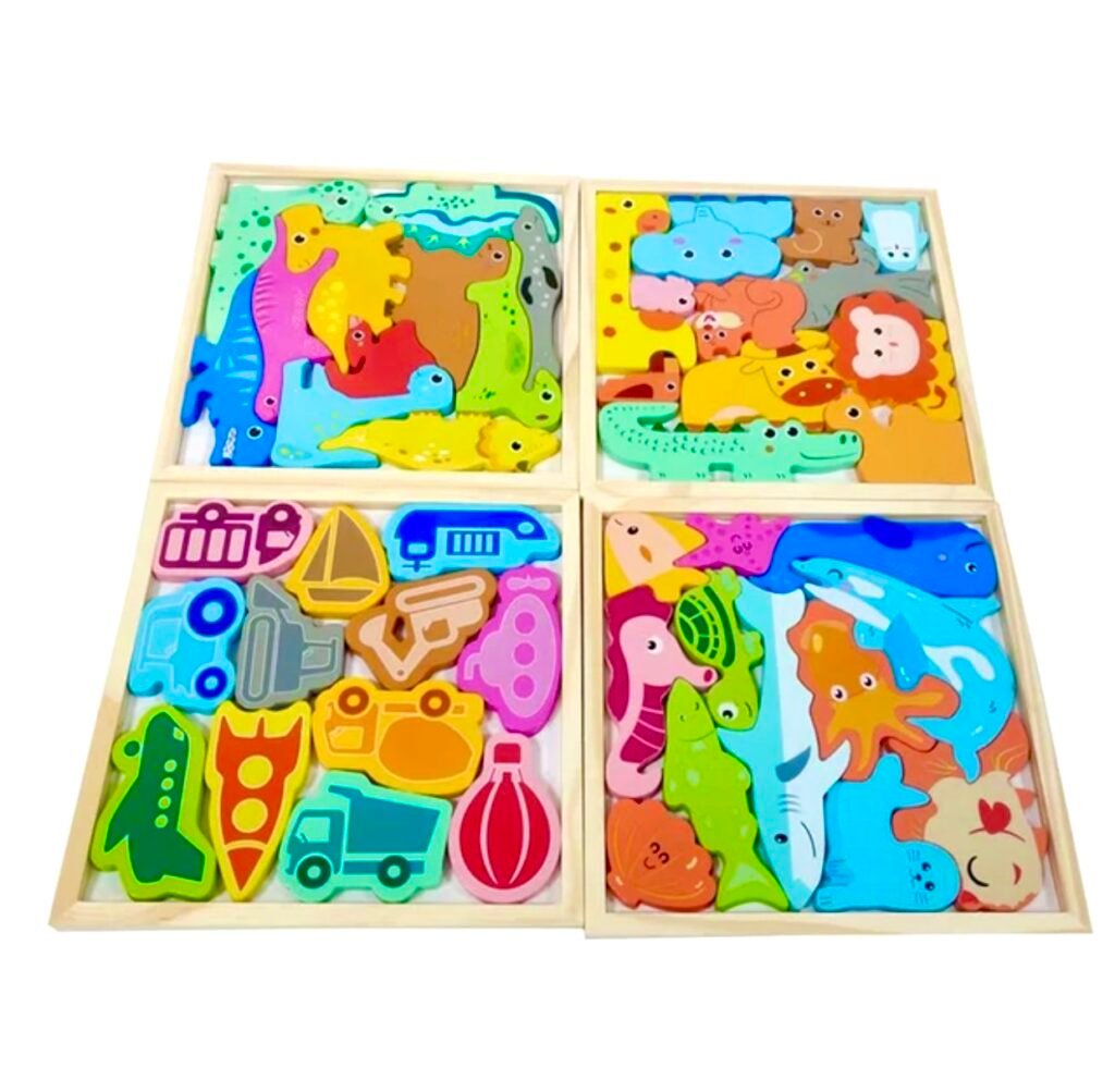 Méga Tangram des animaux marins en bois - Boutique en Ligne de Jeux au