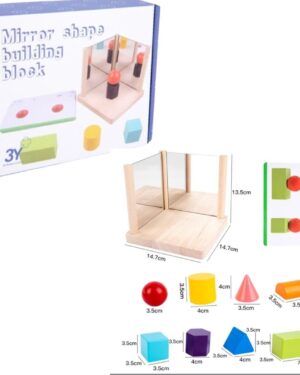 Blocs 3D avec miroirs pour enfants – jeu sensoriel et de construction pour éveiller la curiosité et la perception visuelle