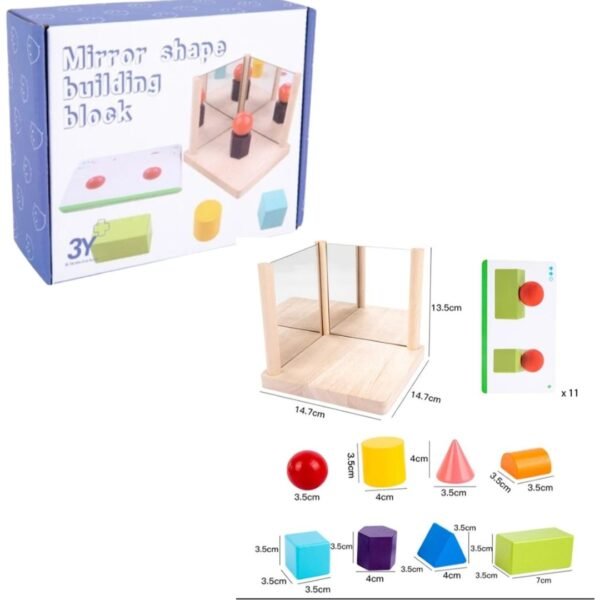 Blocs 3D avec miroirs pour enfants – jeu sensoriel et de construction pour éveiller la curiosité et la perception visuelle