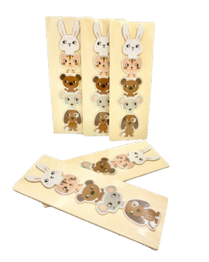 Puzzle en bois gigogne avec animaux domestiques et sauvages – jouet éducatif pour trier, encastrer et développer la logique