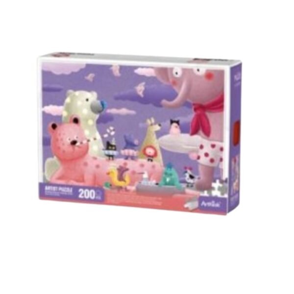 Puzzle de 200 pièces représentant les animaux de la jungle – jeu éducatif pour enfants