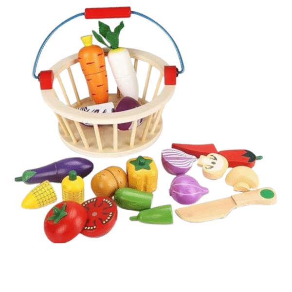 Jeu en bois de légumes magnétiques à découper – jouet éducatif pour enfants, avec accessoires de cuisine