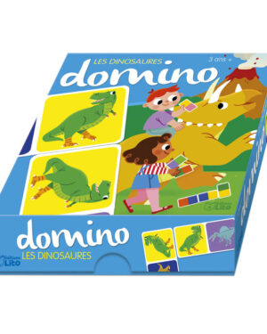 Jeu de dominos pour enfants avec illustrations de dinosaures – apprentissage ludique de l’observation et de la logique