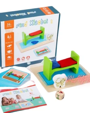Puzzle 3D en bois Montessori avec 34 énigmes, jouet éducatif pour développer logique, concentration et motricité fine des enfants au Maroc