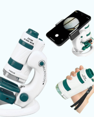 Microscope éducatif portable pour enfants, idéal pour l’observation scientifique et l’apprentissage ludique