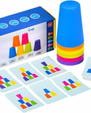 Jeu de gobelets empilables Stacks Cups pour enfants et adultes, activité de vitesse et de motricité