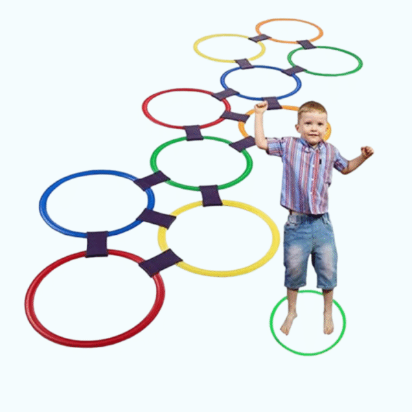 Cerceaux multicolores pour enfants, lot de 10, utilisés pour le sport, la coordination et les jeux d’extérieur