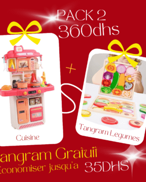 Jeu de cuisine pour enfants Little Chef avec tangram en forme de légumes colorés
