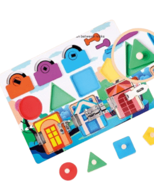 Busy Board Montessori pour enfants avec activités sensorielles et motrices, version 2