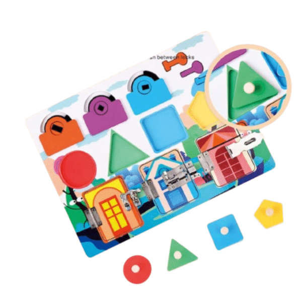 Busy Board Montessori pour enfants avec activités sensorielles et motrices, version 2