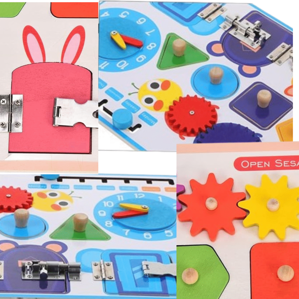 Tableau d'activités d'apprentissage Busy Board pour enfants de 2 à 5