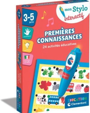 Stylo interactif éducatif Clementoni avec cartes illustrées et 24 activités d’éveil pour enfants