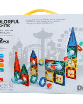 Jeu de construction magnétique avec billes – 42 pcs