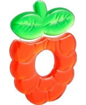Anneau de dentition framboise réfrigérant en silicone doux pour bébé – disponible au Maroc