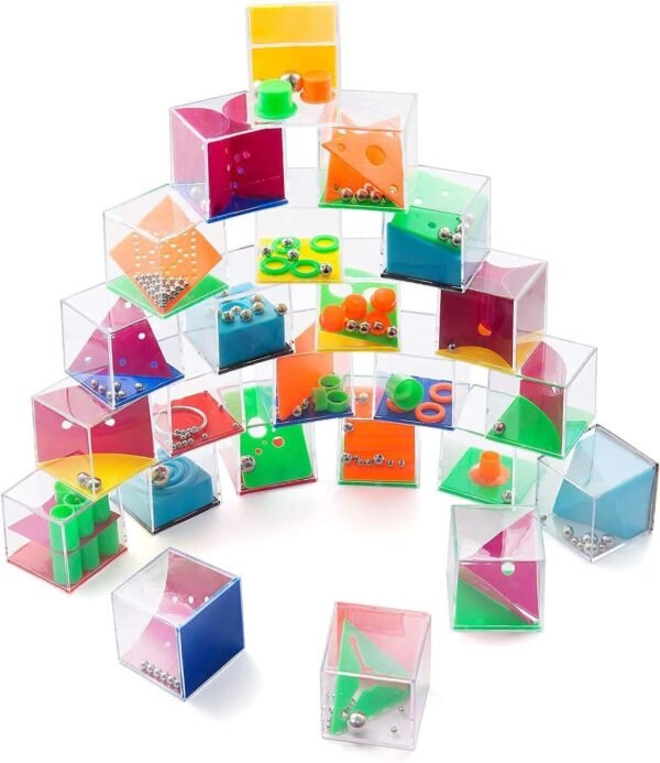 Coffret Bedwina de 24 mini-cubes casse-tête éducatifs pour enfants, adolescents et adultes, jeu 3D ludique et anti-stress, disponible au Maroc