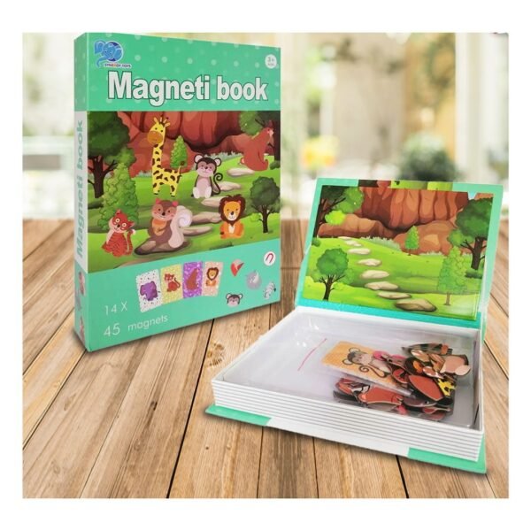 Livre de puzzles magnétiques animaux sauvages pour enfants