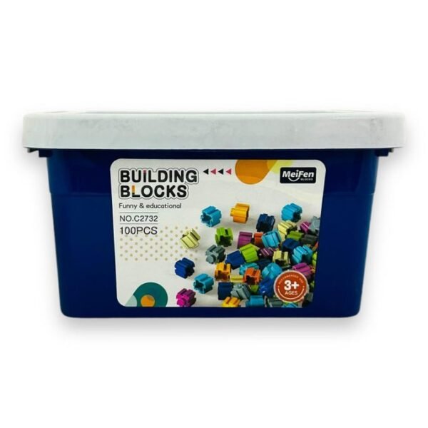 Ensemble de 100 pièces de construction colorées pour enfants, jeu éducatif et créatif pour développer motricité et imagination