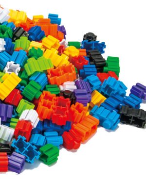 Ensemble de 100 pièces de construction colorées pour enfants, jeu éducatif et créatif pour développer motricité et imagination
