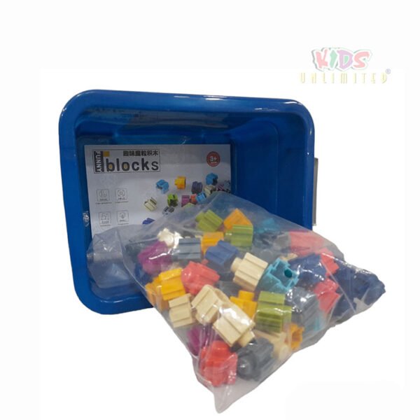 Ensemble de 100 pièces de construction colorées pour enfants, jeu éducatif et créatif pour développer motricité et imagination
