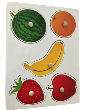 Puzzle en bois fruits et légumes enfant jeu éducatif Maroc