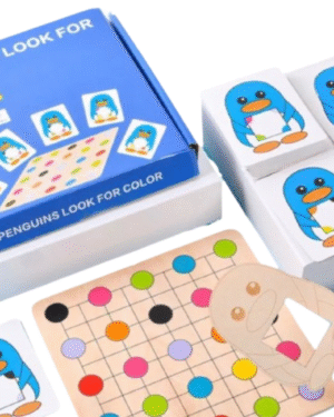 Jeu pingouins couleurs éducatif enfant Montessori