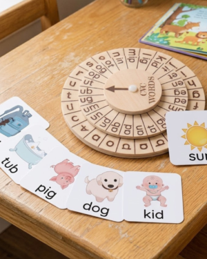 Jeu éducatif roue CVC Montessori pour apprendre la lecture