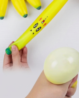 Balle anti-stress en forme de banane en TPR souple pour enfants